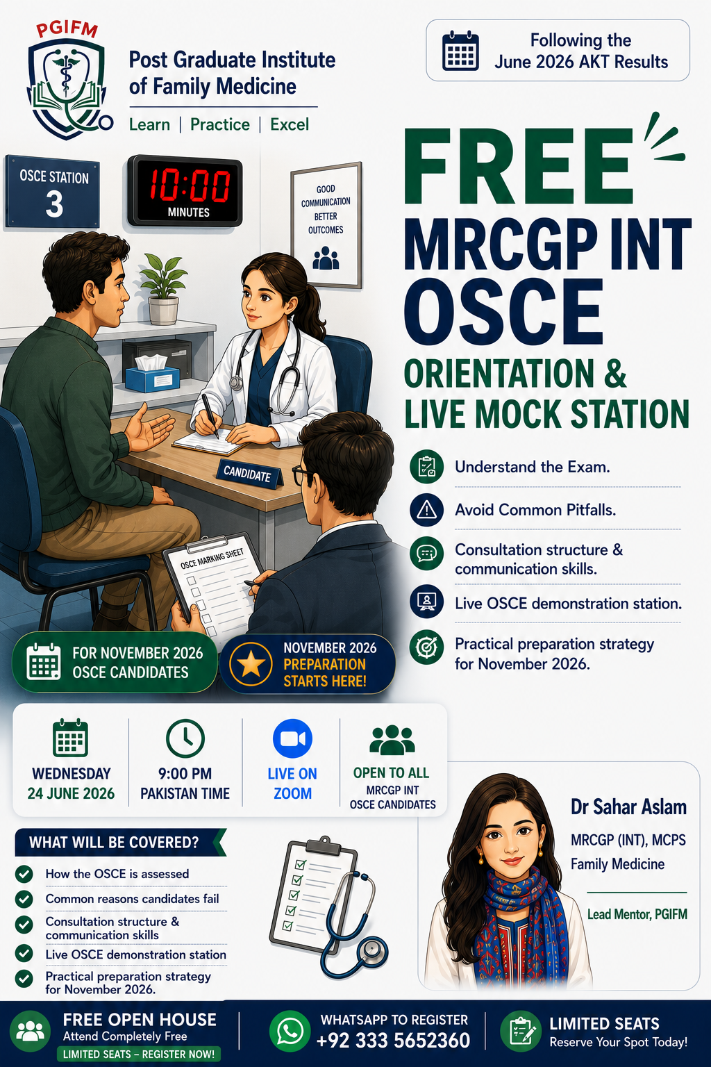FREE MRCGP INT OSCE Orientation & Live Mock Station – November 2026 Candidates